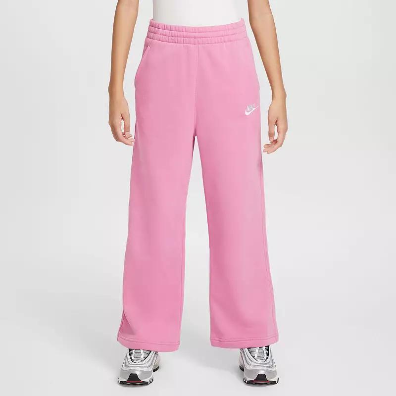 Women's Nike Sportswear Club Fleece Girls' Wide-Leg Pants Product Image