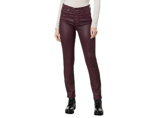 AG Jeans Mari High-Rise Slim Straight in Ltt Lt Pinot Noir (Ltt Lt Pinot Noir) Women's Jeans Product Image