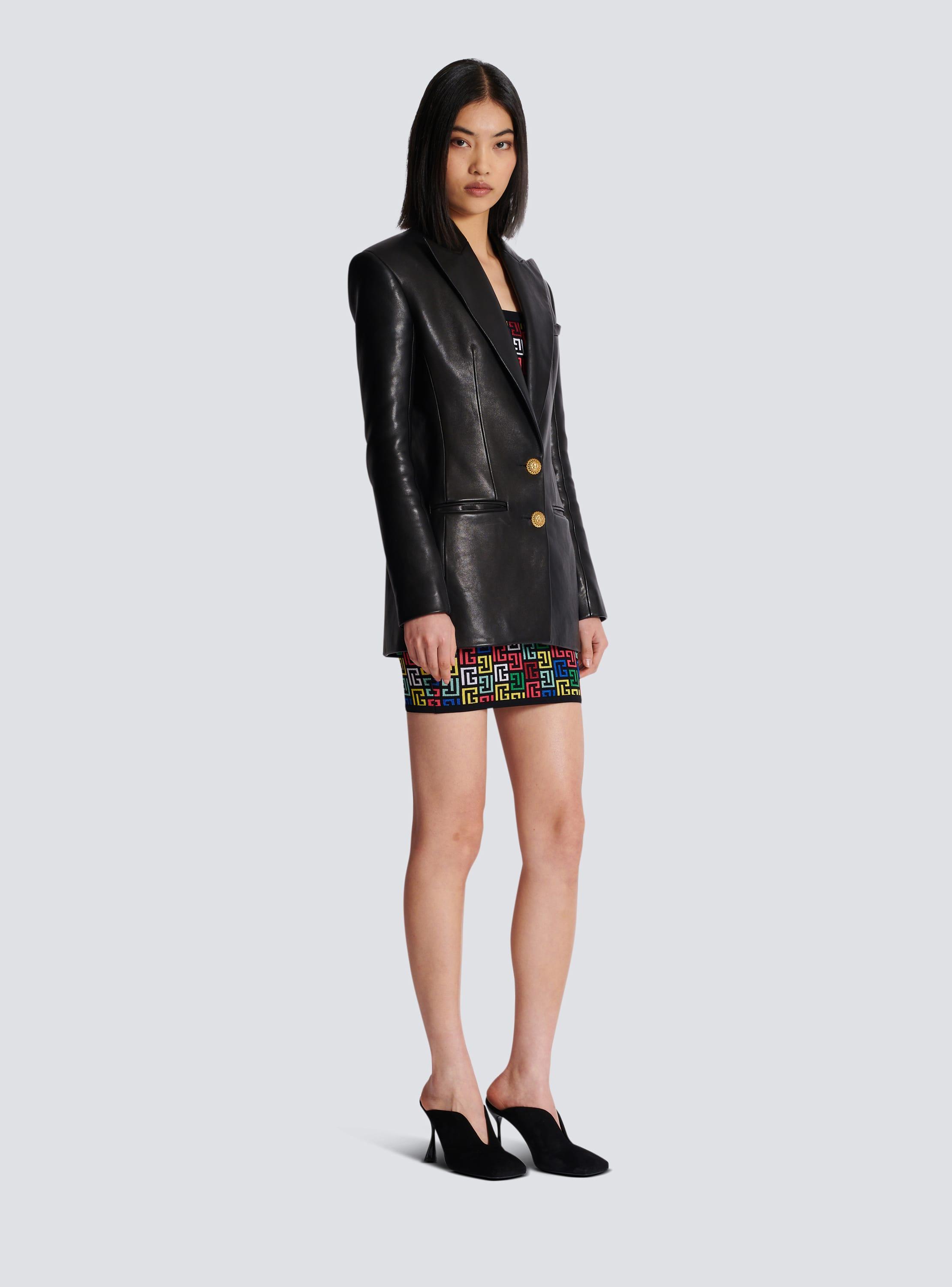 2-button leather jacket Product Image