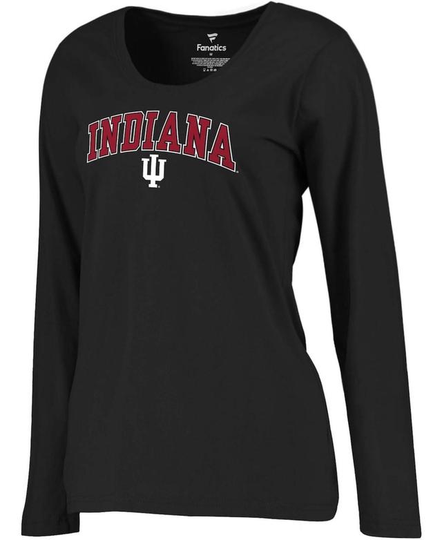 Womens Black Indiana Hoosiers Campus Long Sleeve T-shirt Product Image