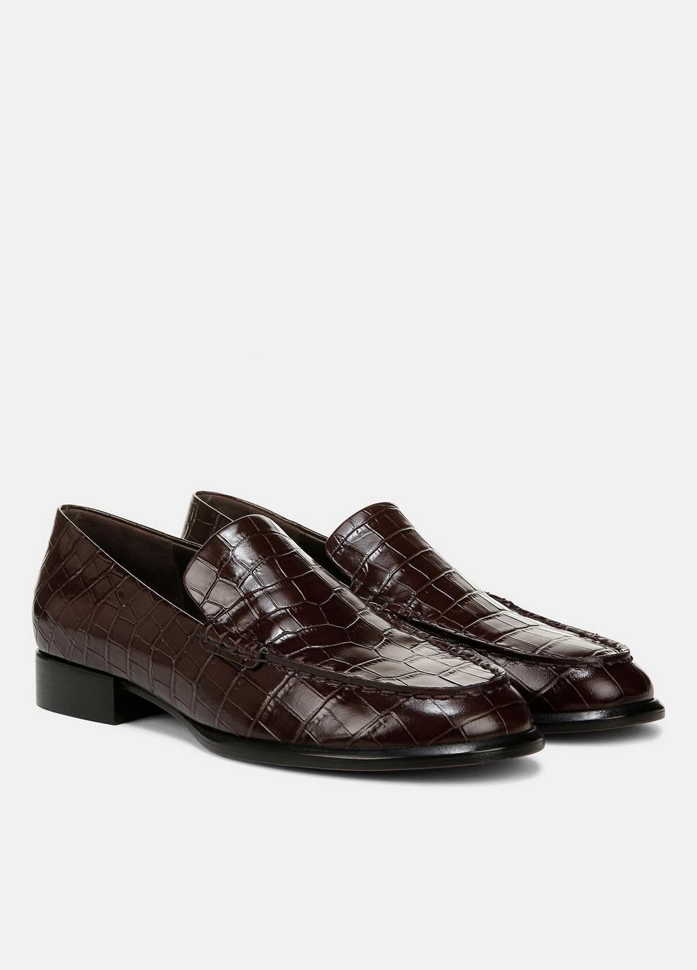 Naomi Croc-Embossed Leather Loafer Product Image