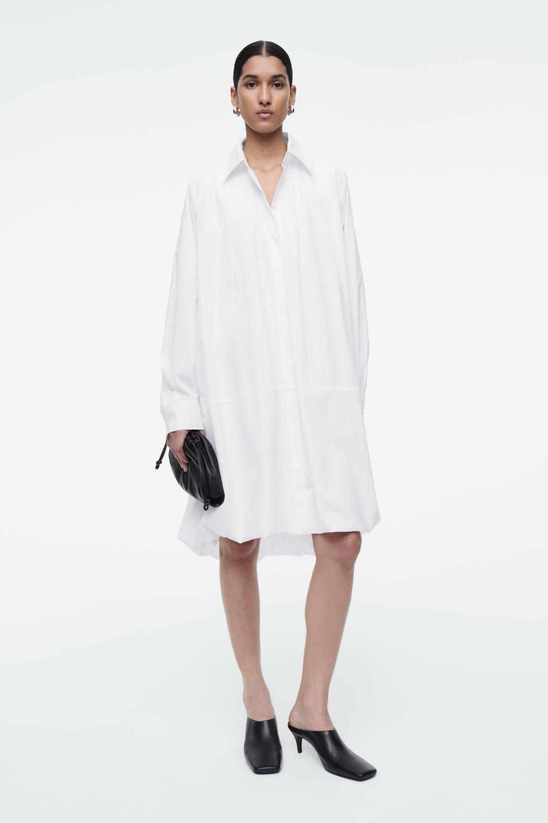 BUBBLE-HEM SHIRT DRESS Product Image