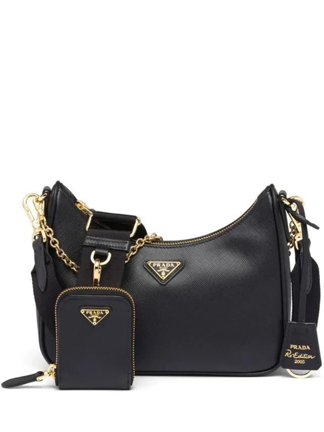 Re-edition 2005 Leather Shoulder Bag In Nero 1 Product Image