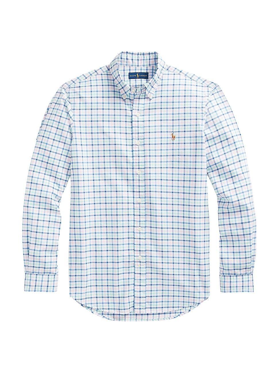 Polo Ralph Lauren Mens Classic-Fit Gingham Oxford Shirt Product Image