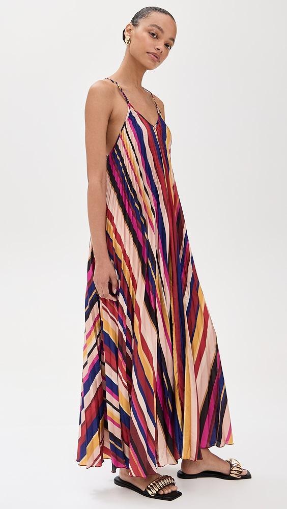 FARM Rio Pleated Stripes Dress | Shopbop Product Image