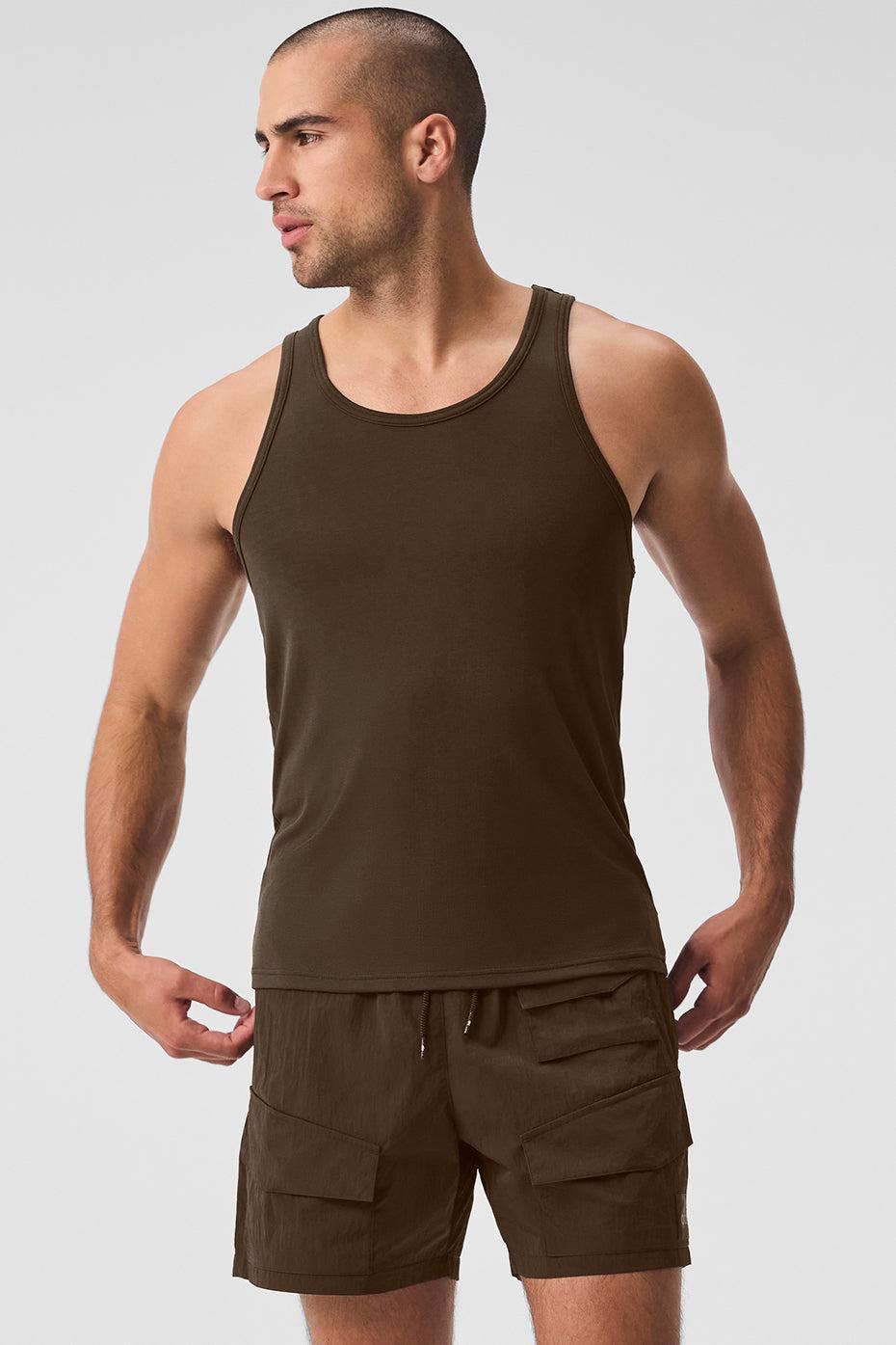 Everyday Modal Rib Tank - Espresso Male Product Image