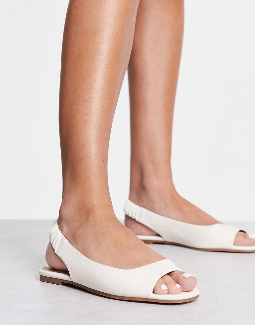 ASOS DESIGN Lemonade peep toe ballet flats Product Image