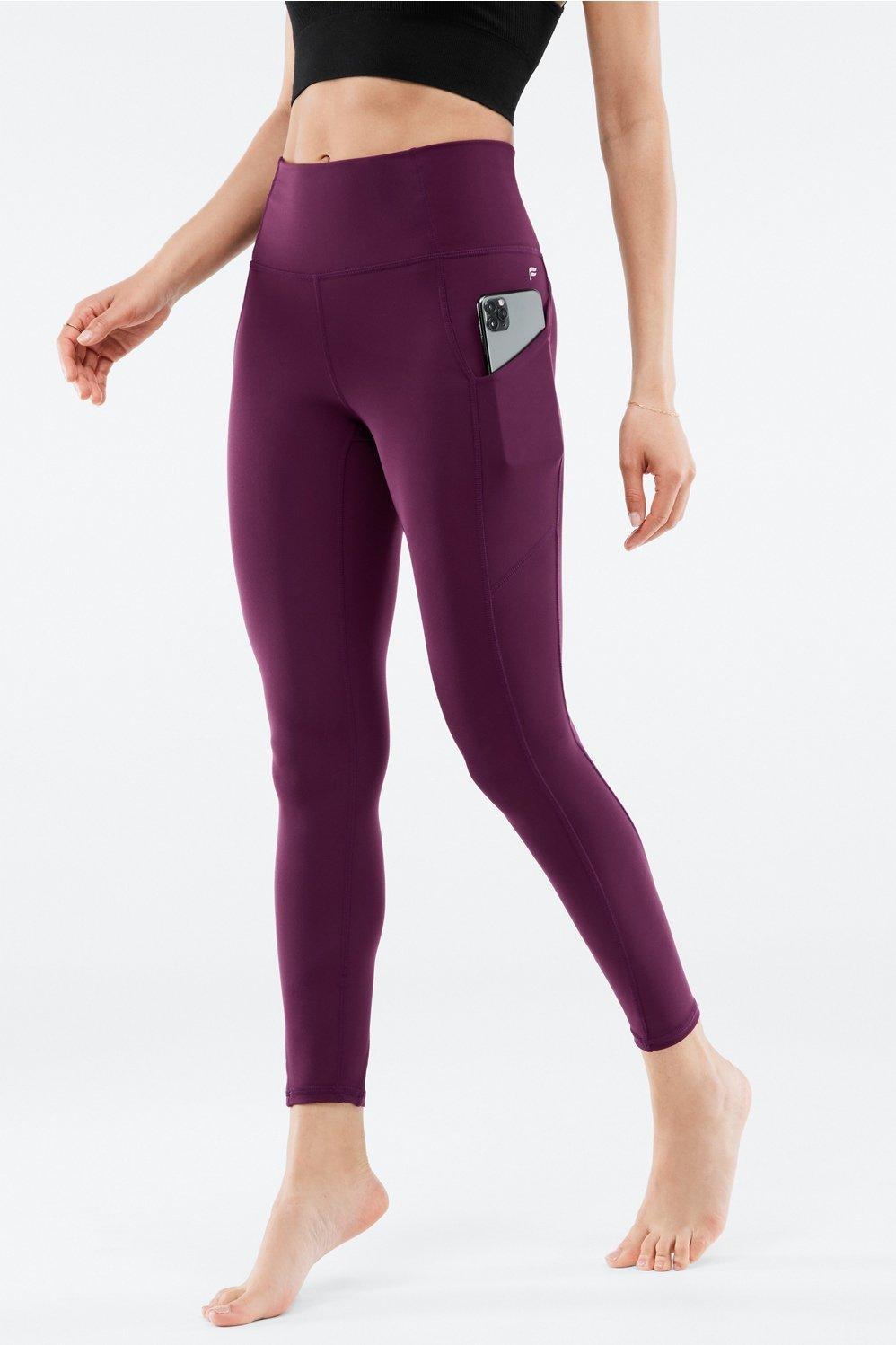 Fabletics Oasis High-Waisted 7/8 Legging Womens purple Size XS Product Image