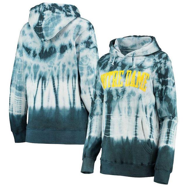 Womens Pressbox Navy Notre Dame Fighting Irish Campus Tie-Dye Pullover Hoodie Product Image