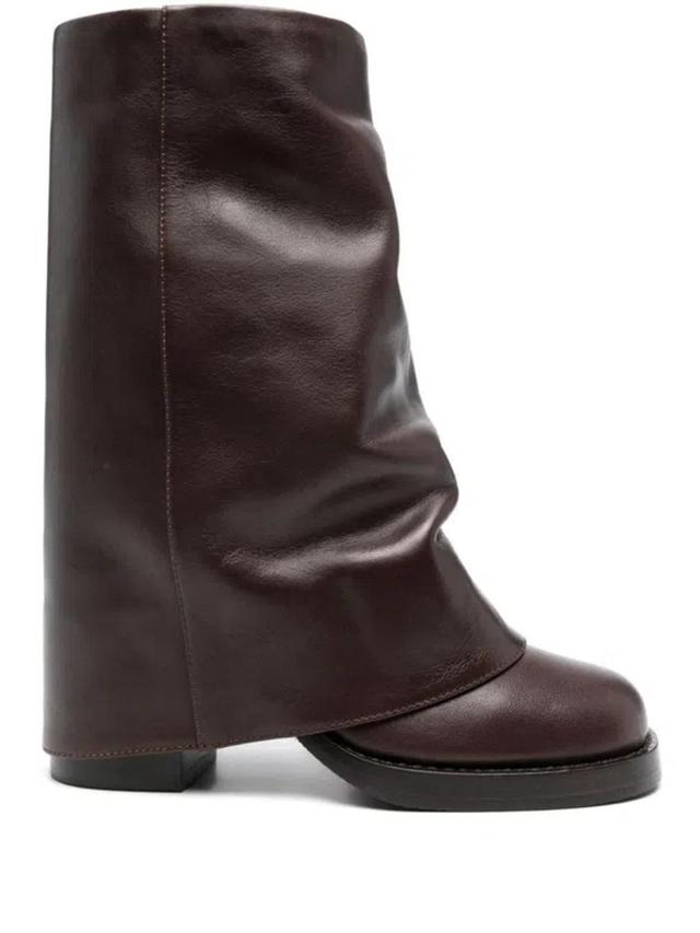 PARIS TEXAS 80mm Foldable Boots In Brown Product Image