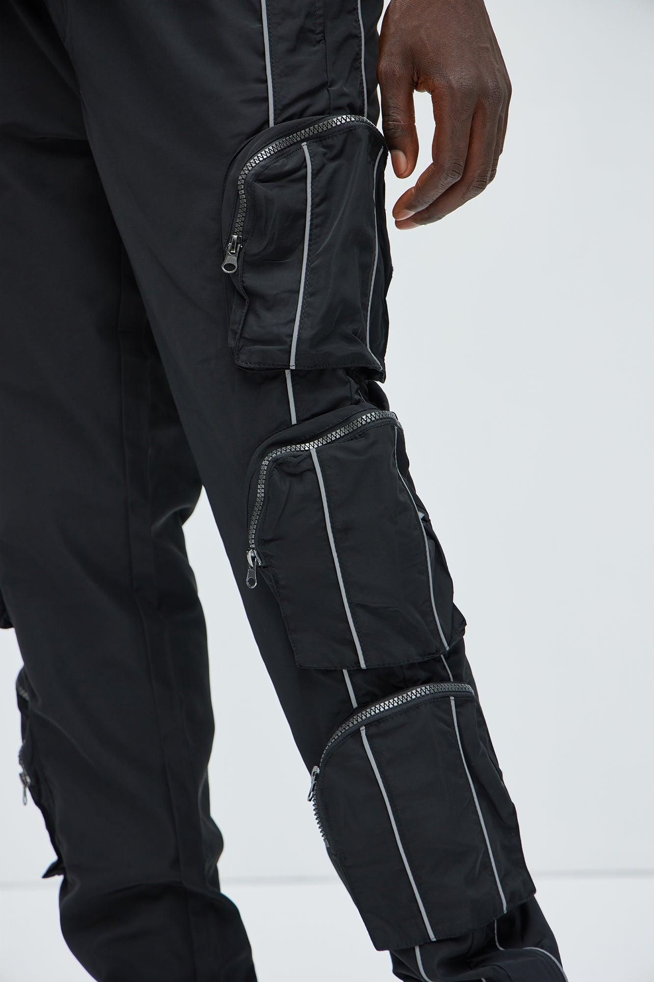 I Got You Cargo Slim Nylon Pants - Black Product Image