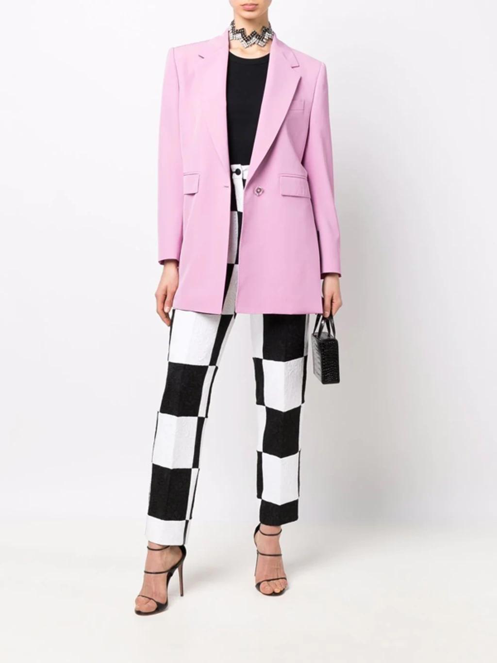 Single-breasted Blazer Jacket In Lilla Product Image