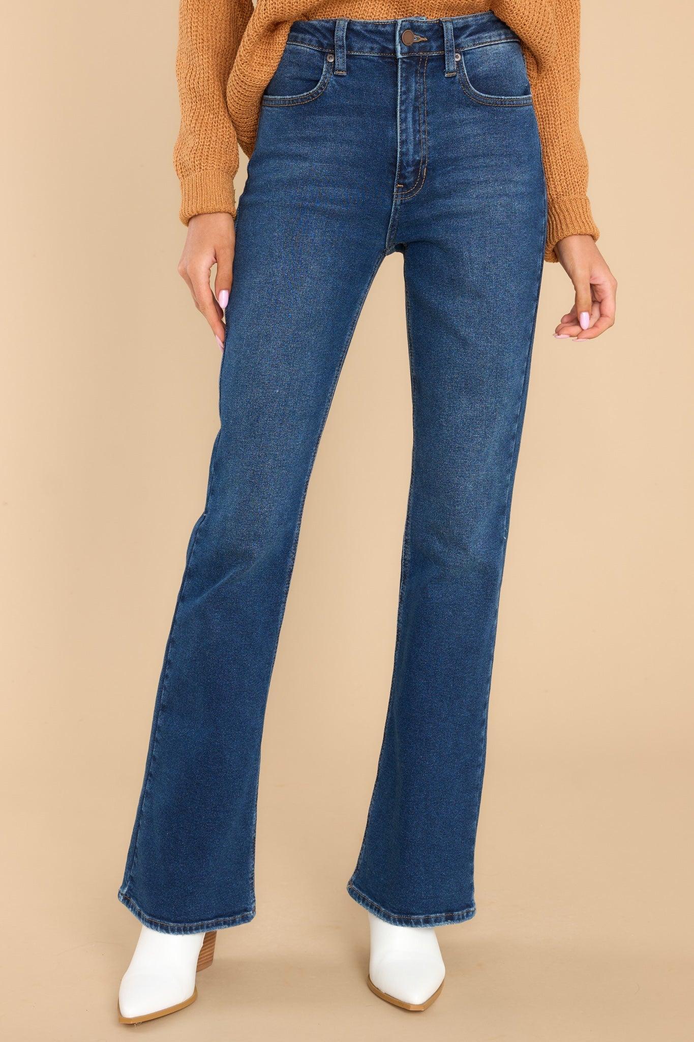 Just USA Forever Daydreaming Dark Wash Flare Jeans Blue Product Image