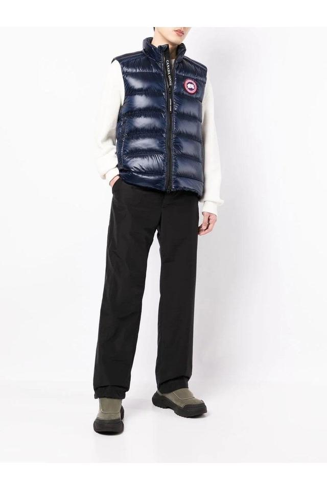 CANADA GOOSE Crofton Logo-patch Padded Gilet In Atlantic Navy Product Image