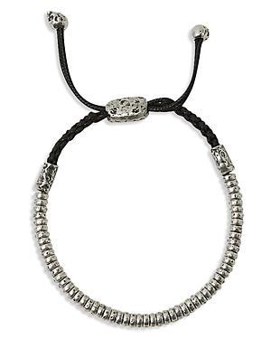 John Varvatos Collection Mens Mens Sterling Silver Simit Silver Beaded Bolo Bracelet Product Image