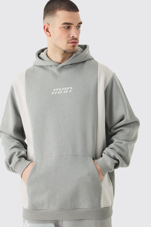 Tall Core Colour Block Hoodie | boohooMAN USA Product Image