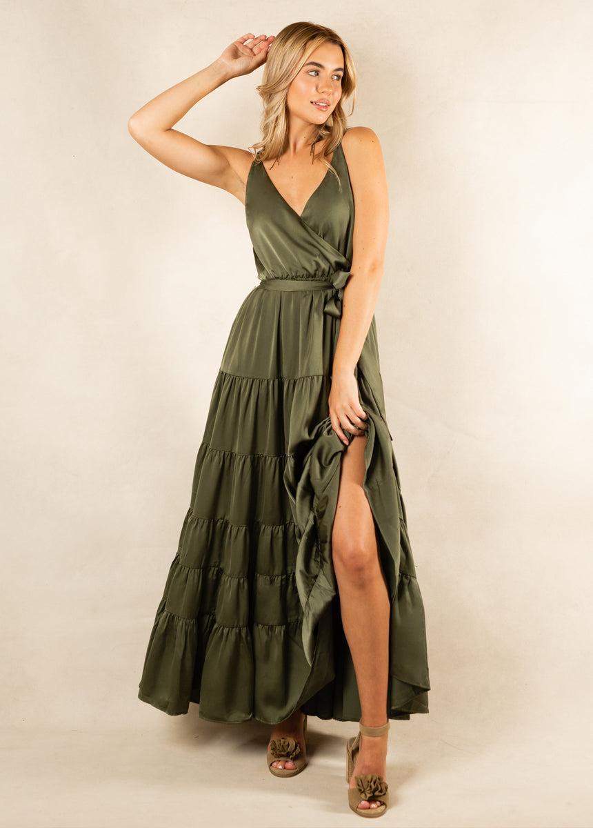 Zayla Dress in Sage Product Image