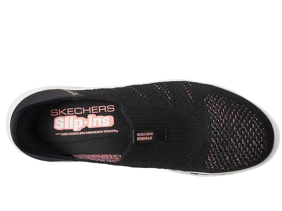 Skechers Womens Go Walk 7- City Lights Casual Walking Sneakers - Black Product Image