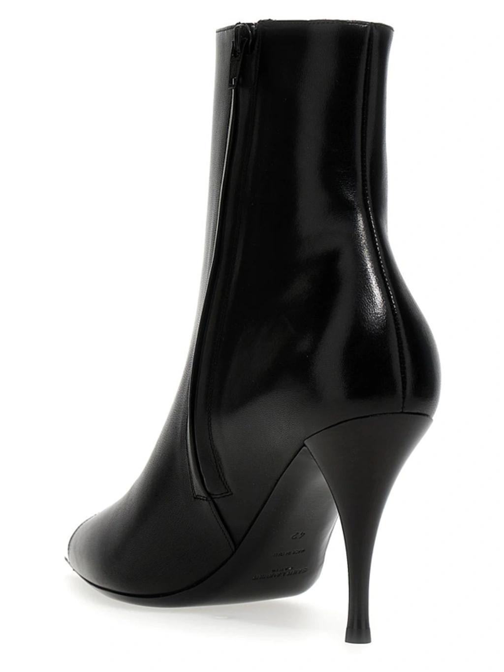 SAINT LAURENT Men's Jam Stiletto Ankle Boots In Black Product Image