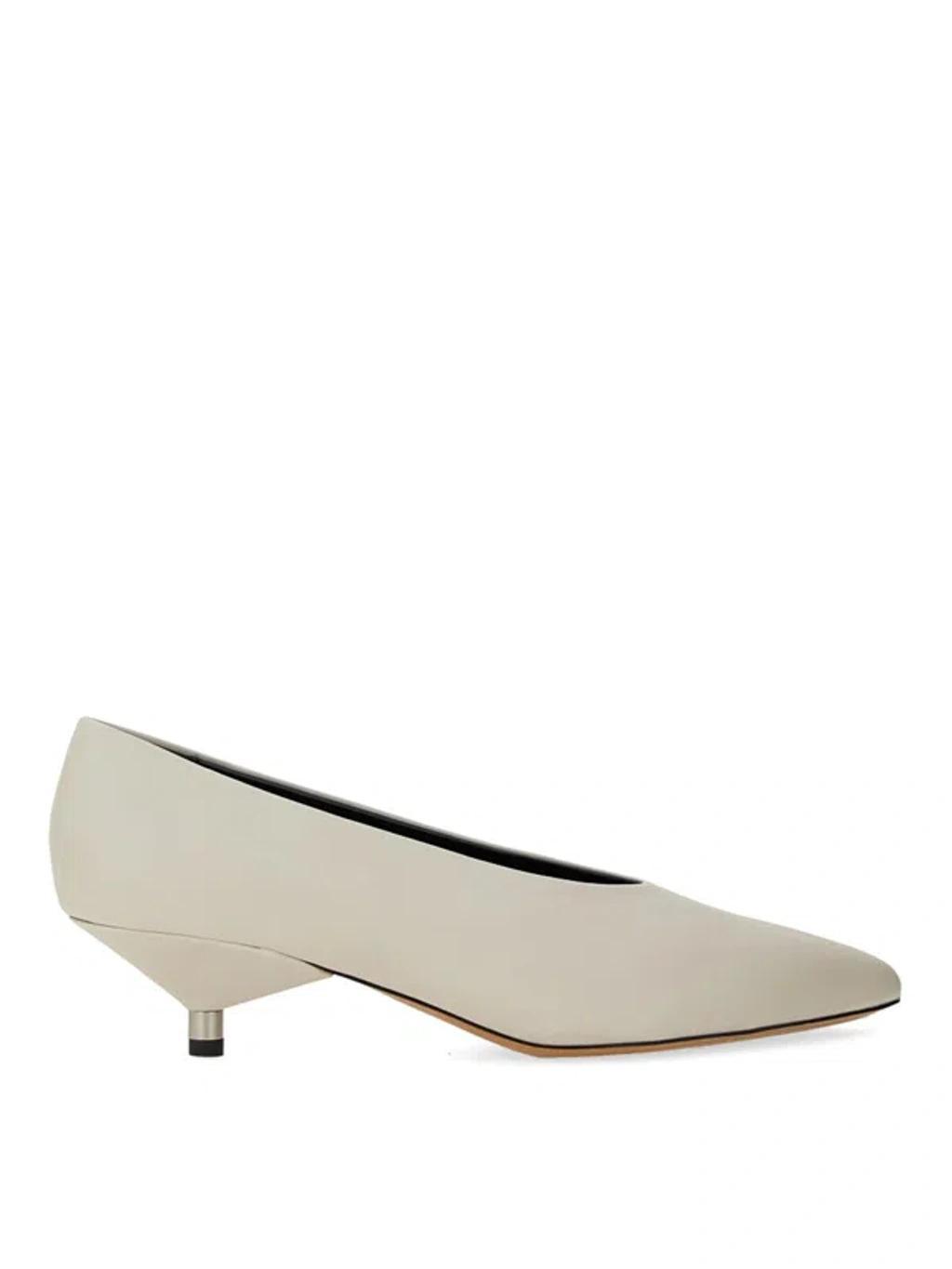 ISABEL MARANT Leather Ebisa Pumps In White Product Image