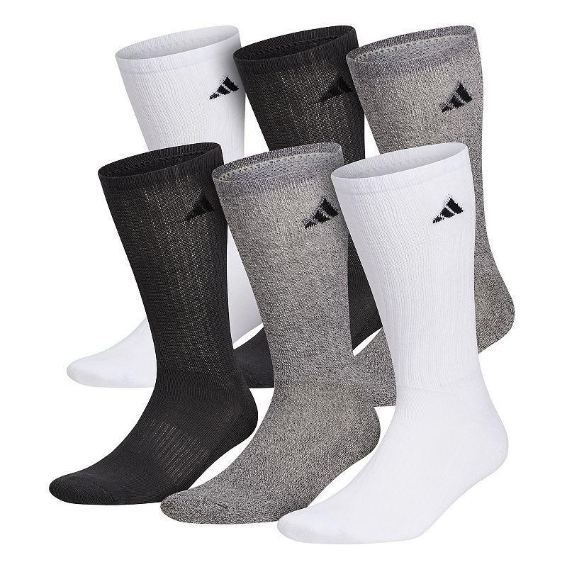 Mens adidas 6-pack Athletic Cushioned Crew Socks Product Image