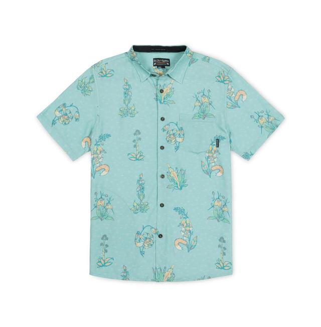 Baja Llama Mens Flower Personalities - Nighthawk Button Up Shirt Product Image