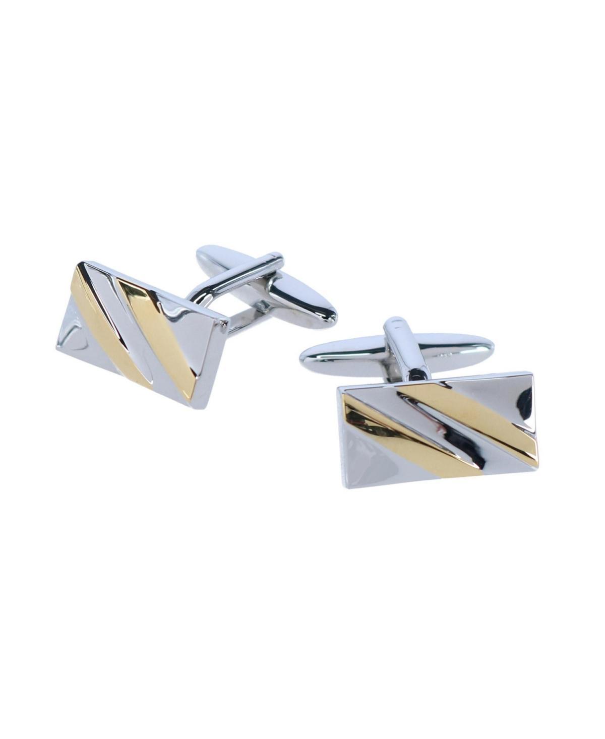 Trafalgar Rhodium and Gold Detailed Cufflinks Product Image