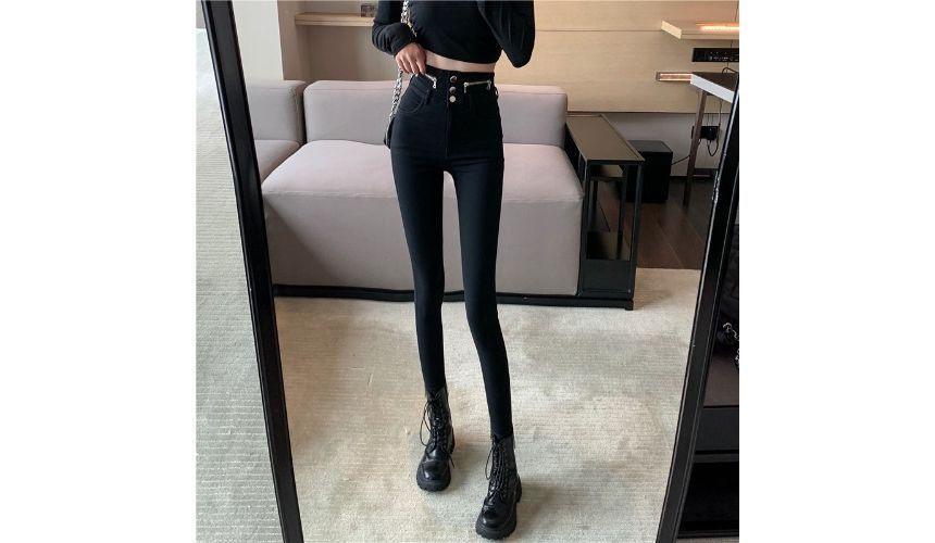 High Waist Skinny Jeans Product Image