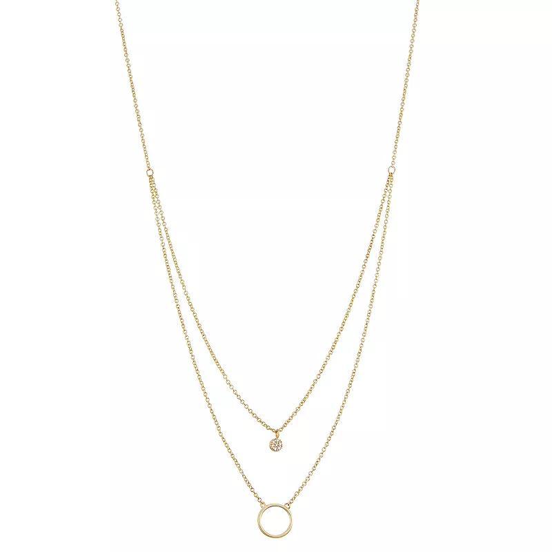 Ella Shea Gold Tone Hearts Layered Necklace, Womens Product Image