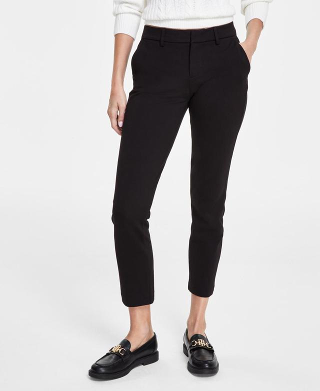 Tommy Hilfiger Womens Th Flex Straight-Leg Ankle Ponte Pants Product Image