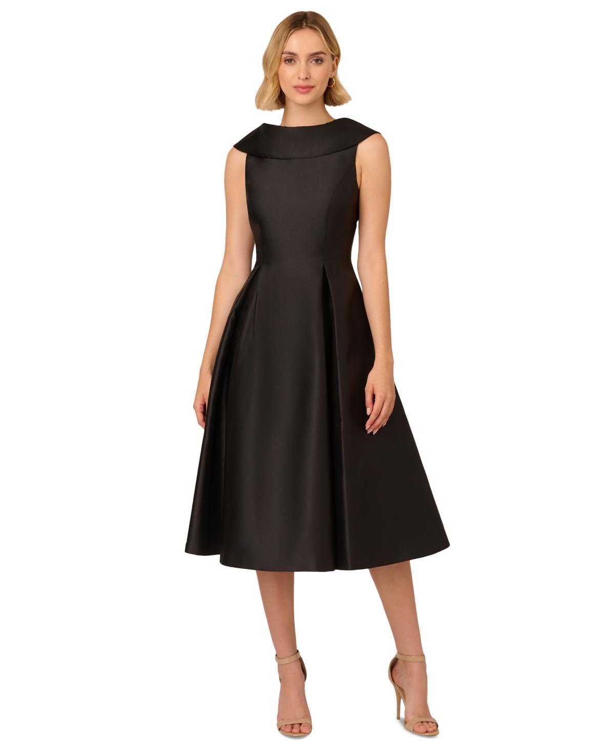 Adrianna Papell Womens Boat Neck Sleeveless Fit & Flare Dress Product Image