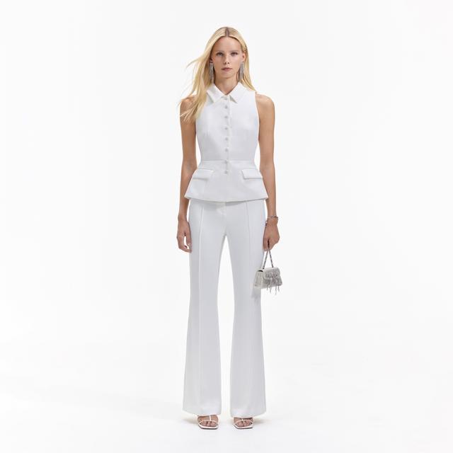 Cream Tailored Jumpsuit Product Image