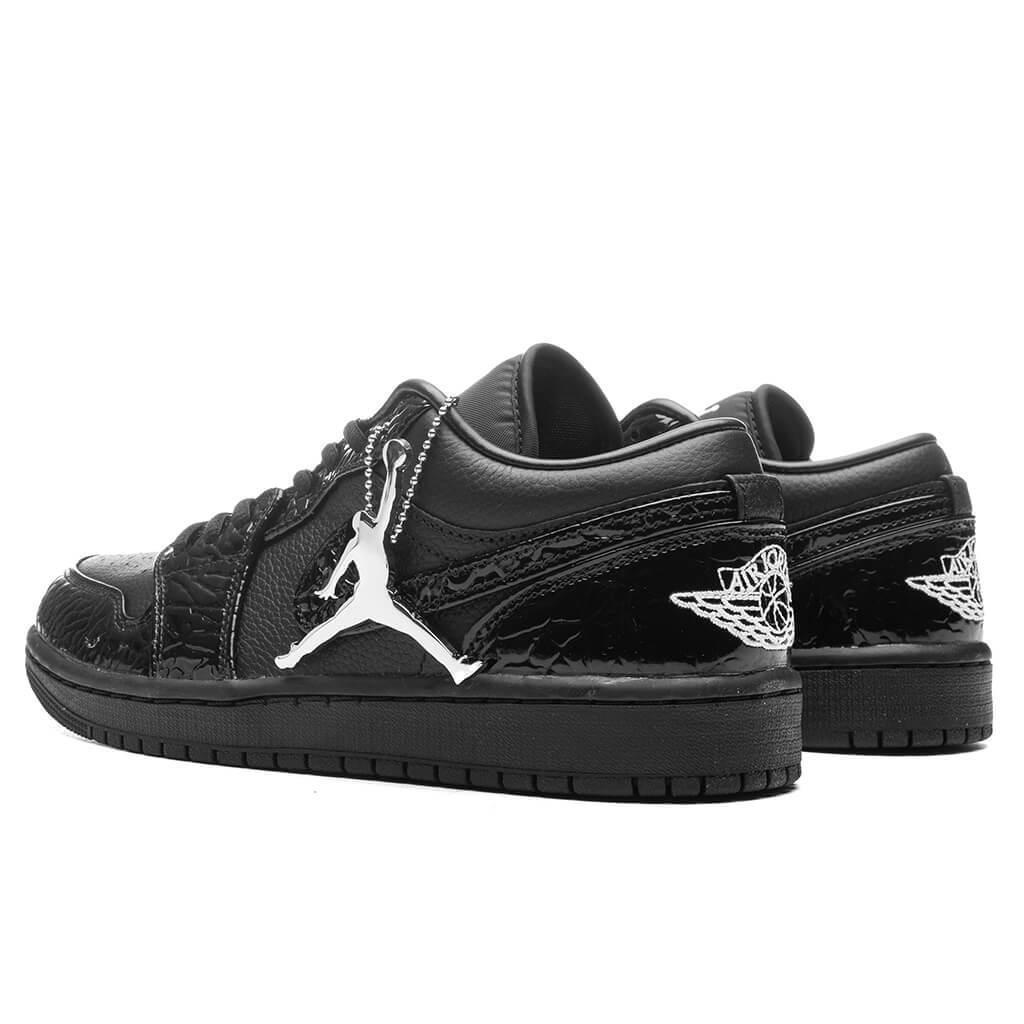 Air Jordan 1 Low SE Women's - Black/Black/White/Metallic Silver Female Product Image