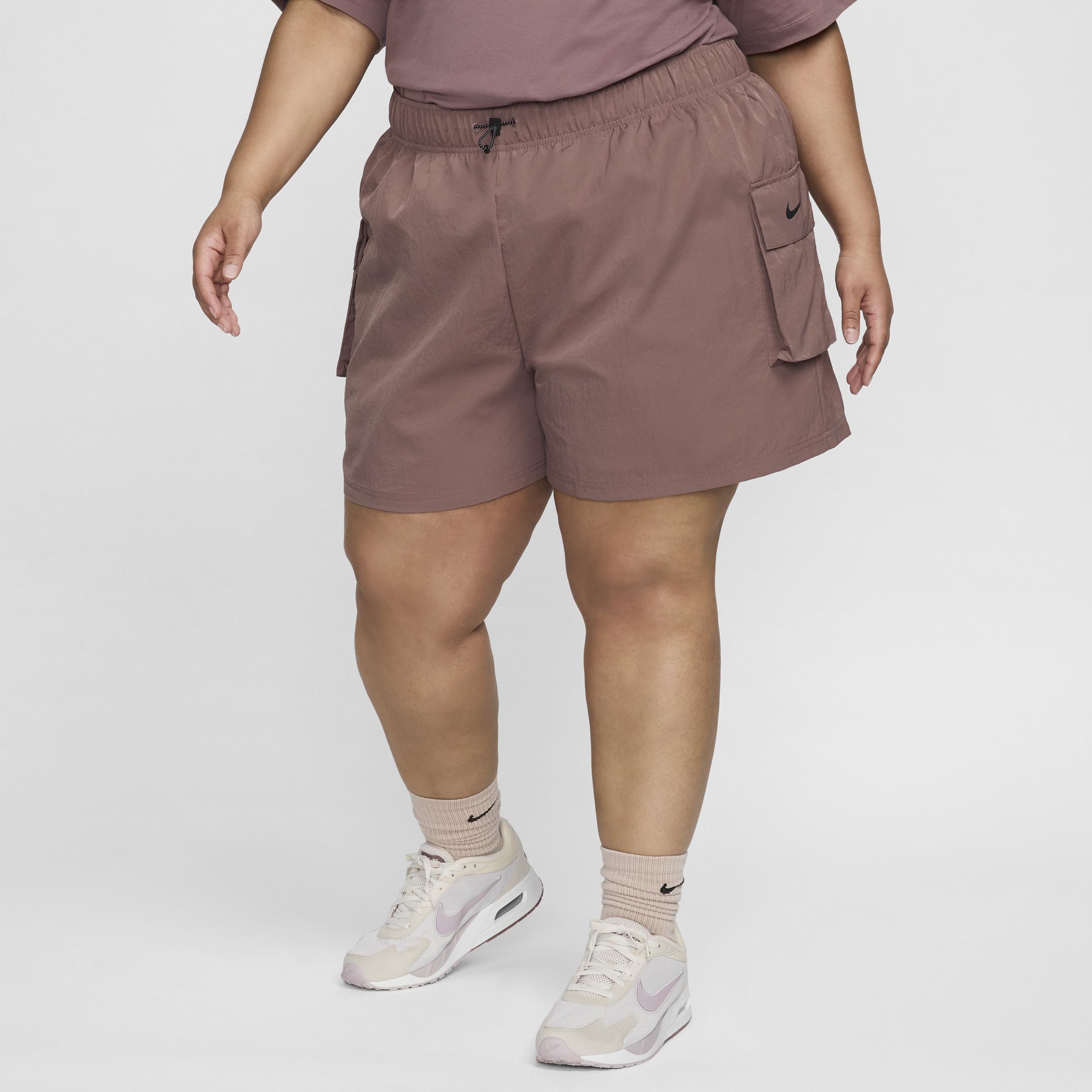 Womens Nike Sportswear Woven High-Rise Shorts (Plus Size) Product Image