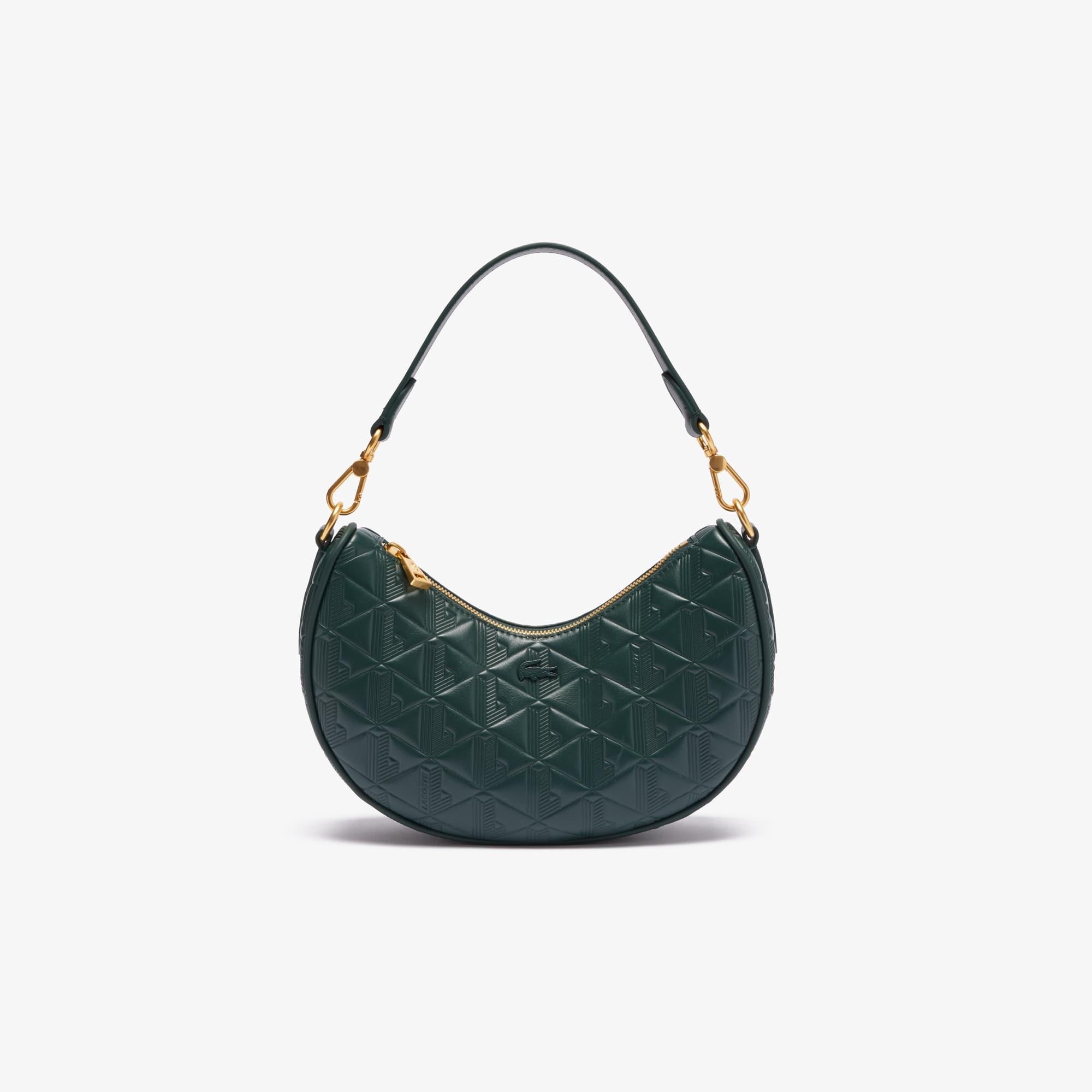 Maheki Embossed Leather Half Moon Purse Product Image