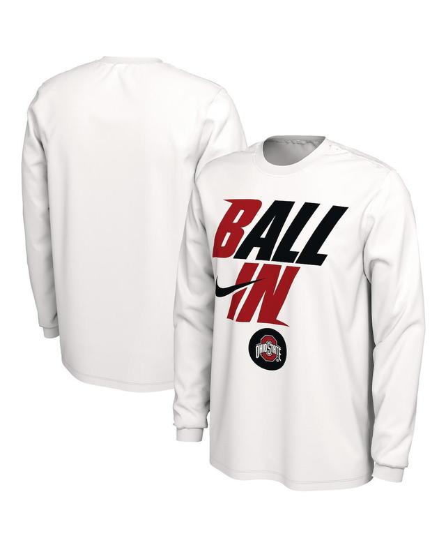 Mens Nike White Michigan State Spartans Ball In Bench Long Sleeve T-shirt Product Image