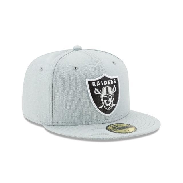 Las Vegas Raiders Grey 59FIFTY Fitted Hat Male Product Image