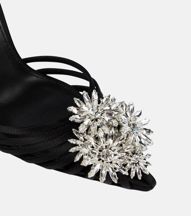 AQUAZZURA Crystal Margarita Embellished Pumps In Black Product Image