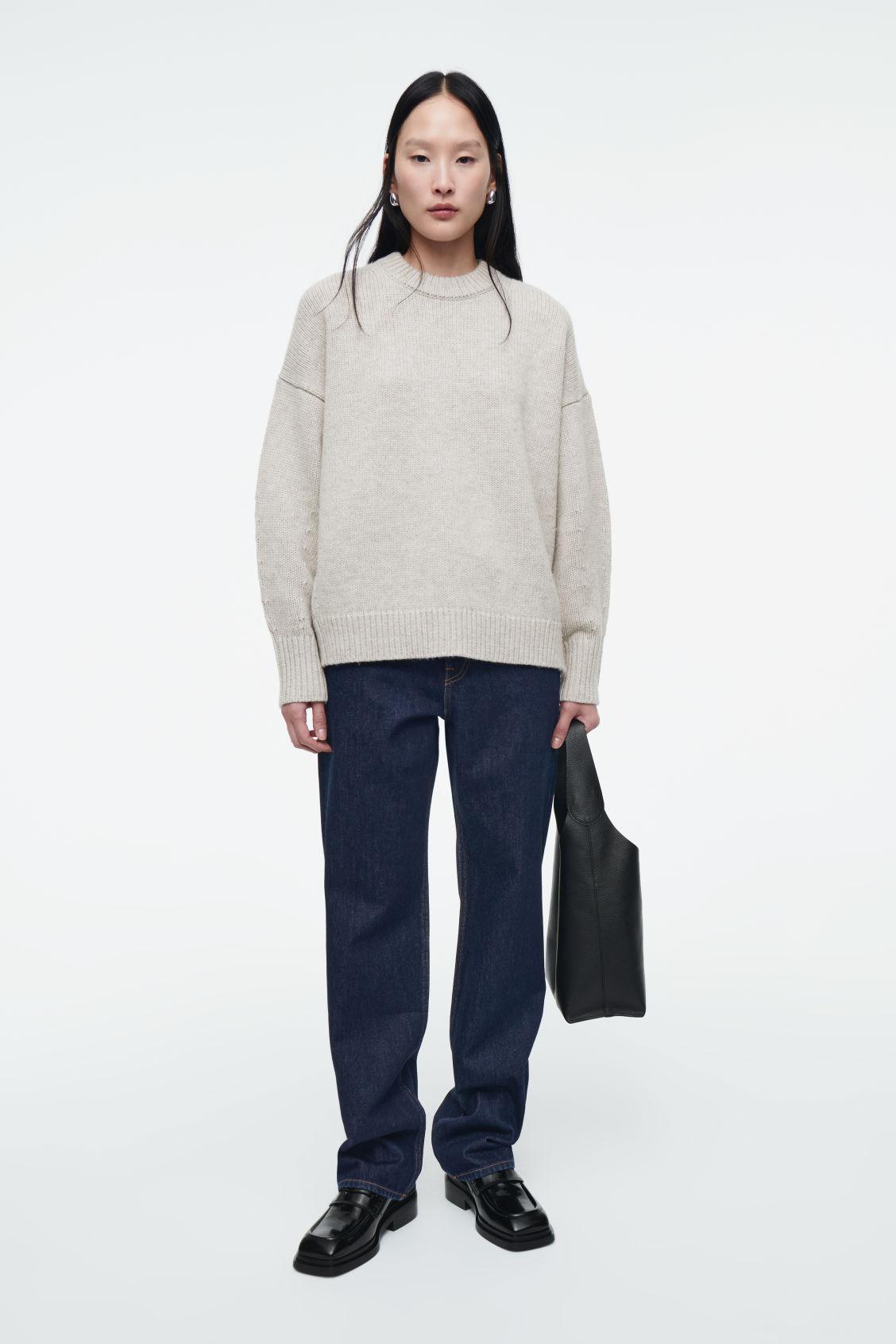 CHUNKY WOOL CREW-NECK JUMPER Product Image