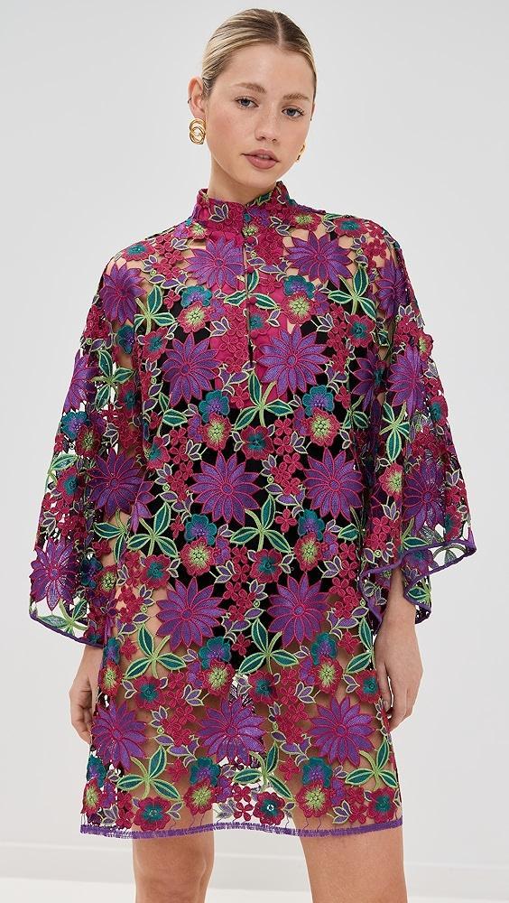 La Vie Style House Embroidered Florals Mini Caftan | Shopbop Product Image