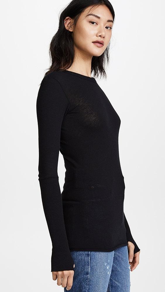 Enza Costa Cuffed Crew Top | Shopbop Product Image