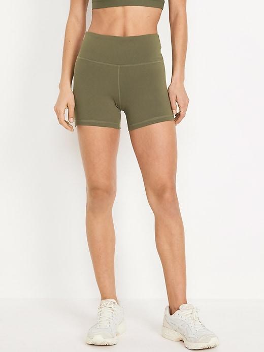 High-Waisted PowerSoft Biker Shorts -- 4-inch inseam Product Image