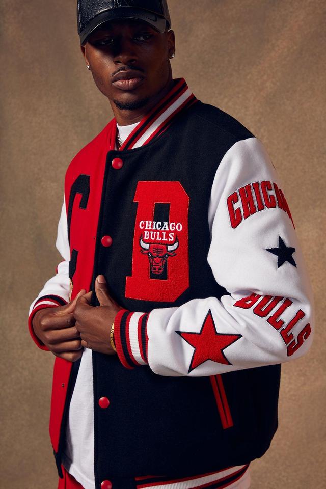 Chicago Bulls Varsity Jacket - Black/Red Product Image