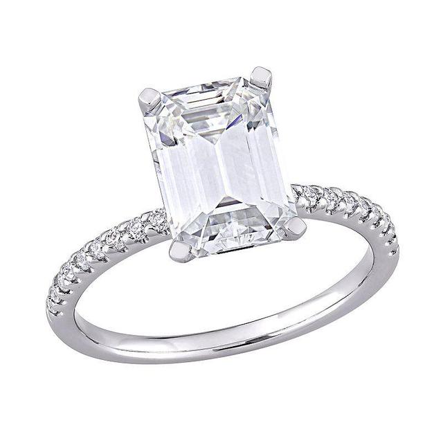 Stella Grace 10k White Gold 3 1/5 Carat T.W. Lab-Created Moissanite Engagement Ring, Womens Product Image