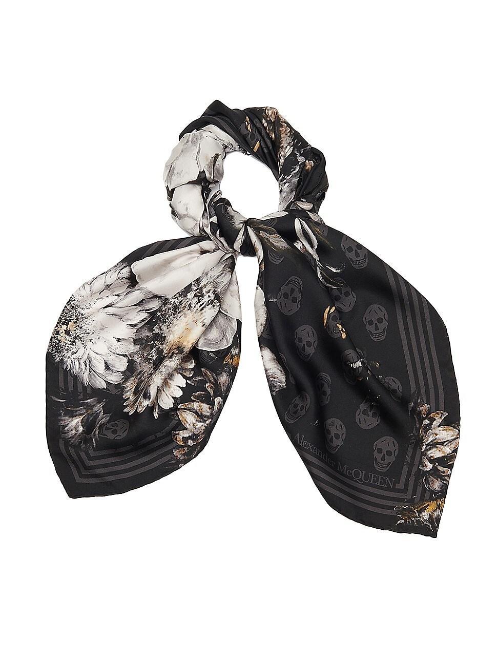 Womens Chiaroscuro Biker Silk Foulard Scarf Product Image