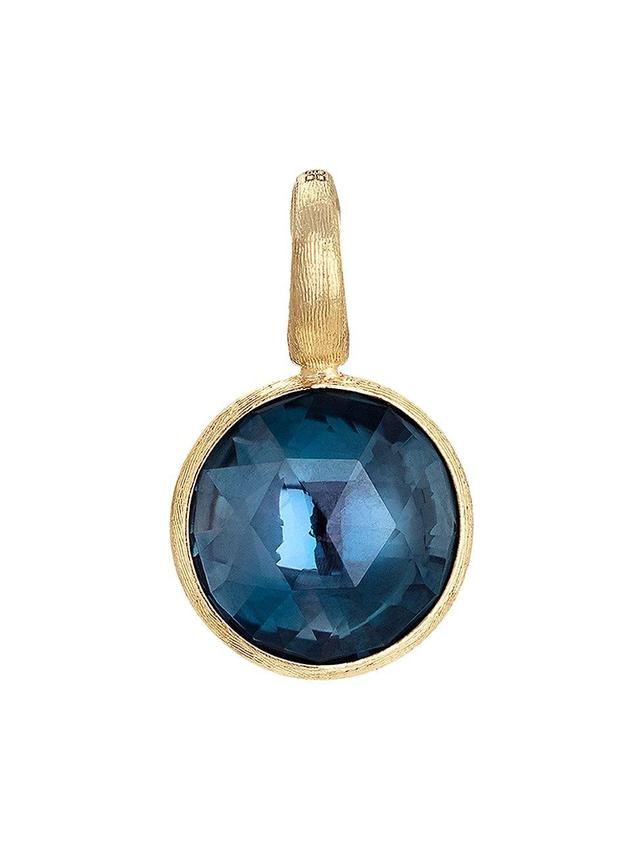 Womens Jaipur 18K Yellow Gold & Blue Topaz Pendant Product Image