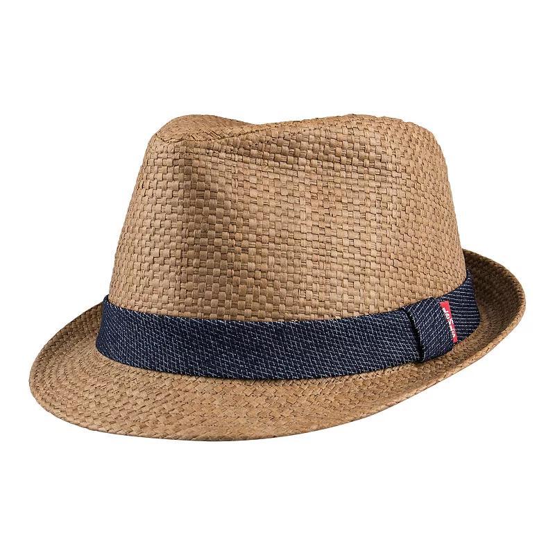 Levis Mens Denim Band Straw Fedora Hat Product Image