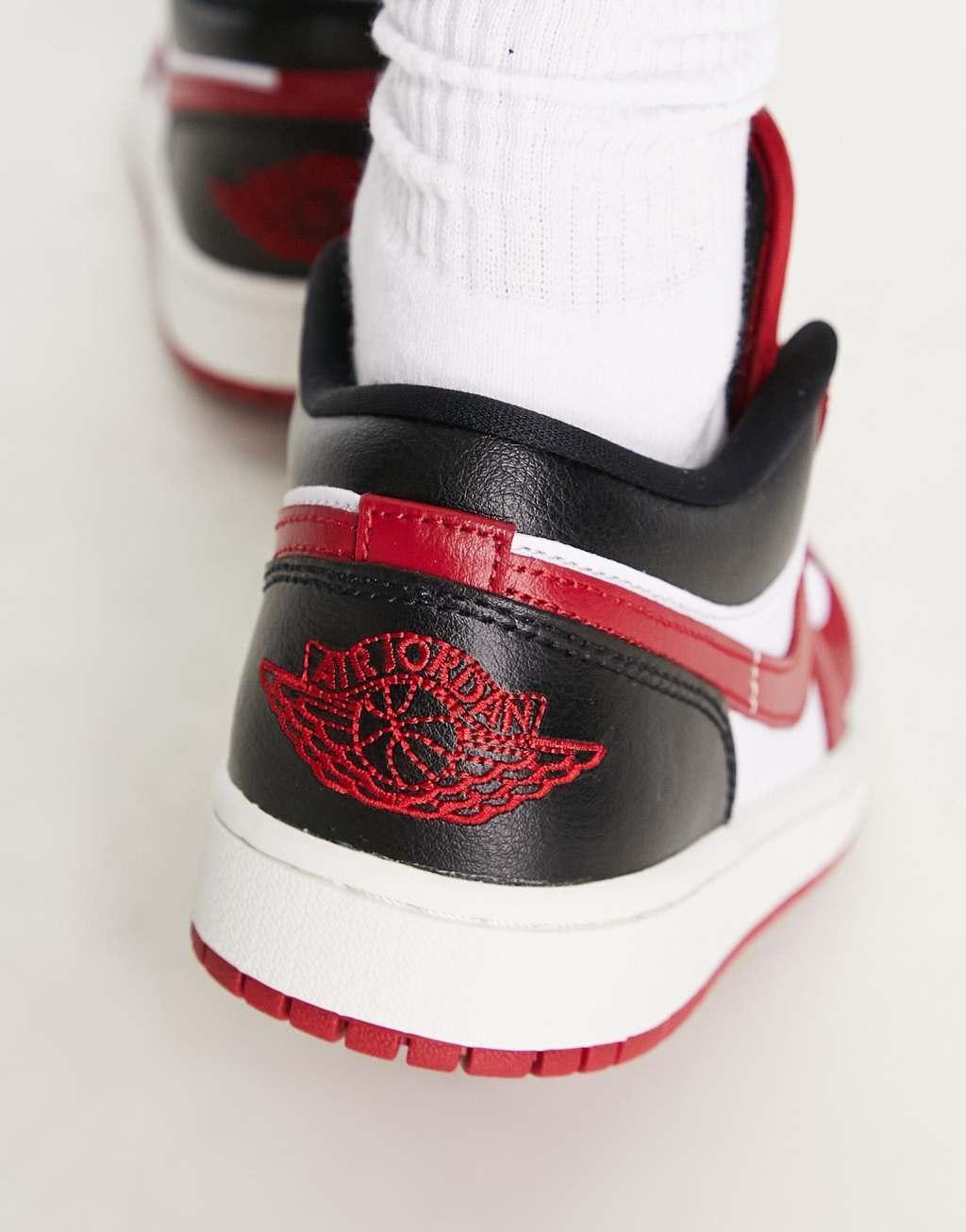 Nike Air Jordan 1 Low sneakers in red and white Product Image