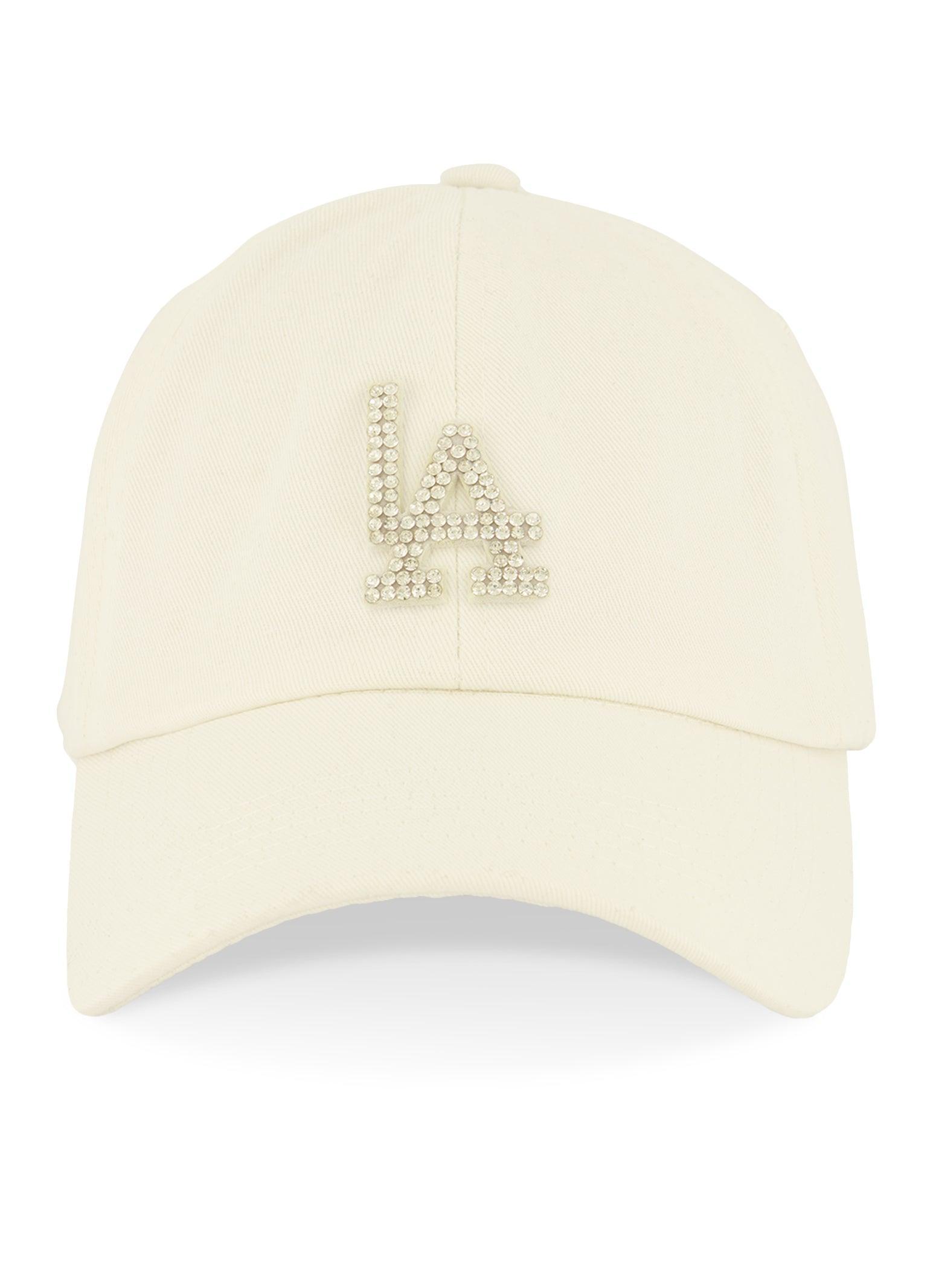 Womens LA Rhinestone Baseball Cap Product Image