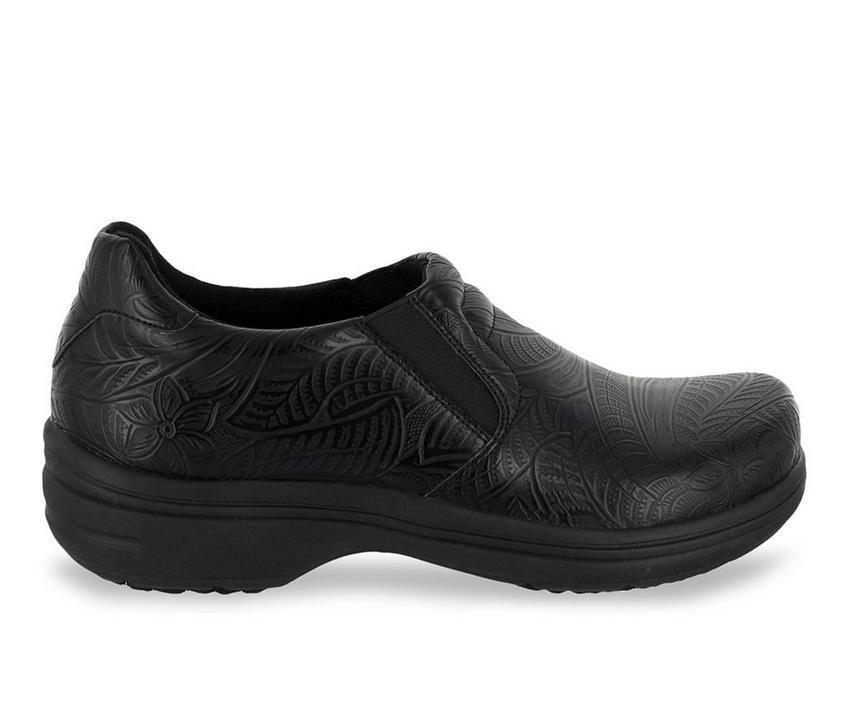 Women's Easy Works by Easy Street Bind Embossed Leather Slip-Resistant Clogs Product Image